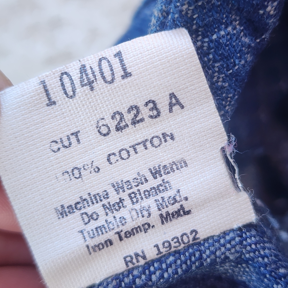 VTG Rodeo Drive Cali Baby Checkered Denim Blue Overalls, Embroided Yellow Dog,9M - Picture 8 of 8